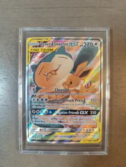 Pokemon TCG Eevee And Snorlax GX Full Art - SM169 Sun & Moon Promo Card - NM - Image 1