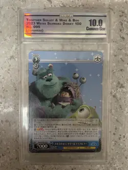 Disney100 Graded 10.0 Trading Card Monsters Inc Sully Mike Boo Weiss Schwarz - Image 1