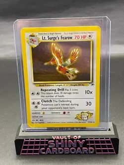 ⚡ Lt. Surge’s Fearow 7/132 Gym Heroes Holo Pokemon Card ⚡ - Image 1