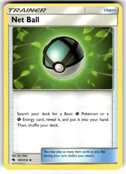 POKEMON NET BALL 187/214 UNCOMMON LOST THUNDER NM CARD - Image 1