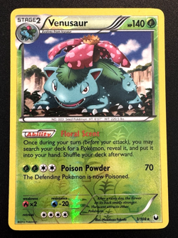 Venusaur 3/108 BW Dark Explorers Pokemon Card Reverse Holo Foil Rare MP - Image 1