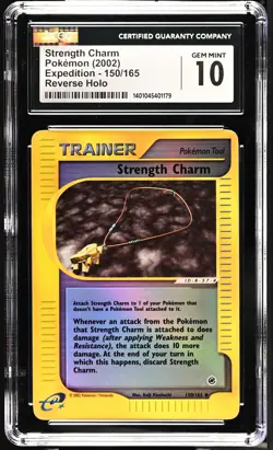 CGC 10 GEM MINT Strength Charm Expedition 150/165 Reverse Holo Pokemon Card - Image 1