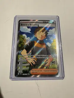 Journey Together Brock’s Scouting Illustration Rare Trainer Card 179/159 IR NM - Image 1