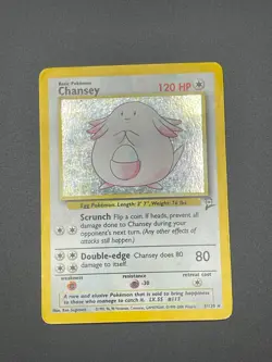 💖 Chansey 3/130 Base Set 2 Holo Vintage Pokemon Card 💖 - Image 2