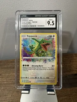 Rayquaza 138/185 Amazing Rare Vivid Voltage 2020 Pokemon Card CGC 9.5 Mint+ - Image 1