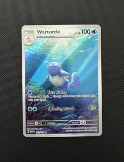Pokemon Wartortle 171/165 Scarlet & Violet 151 Holo Illustration Rare Card NM - Image 1