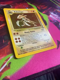 Pokemon WOTC Card - Kabutops - Fossil Set - Holo Rare - 9/62 - NM - Image 2