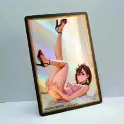 AYASE MOMO Waifu Anime Card LIMITED 1/1 Custom TCG Holo T14662 - Image 2