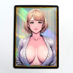 ASHLEY GRAHAM Waifu Anime Card LIMITED 1/1 Custom TCG Holo T14657 - Image 1