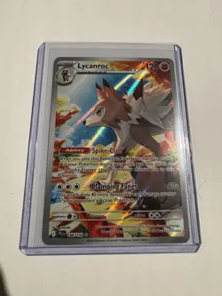 Journey Together Lycanroc Illustration Rare Pokemon Card 166/159 IR NM - Image 1