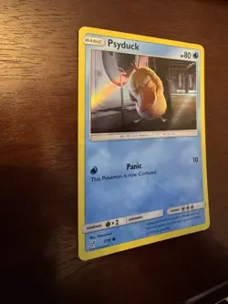 Psyduck 7/18 Detective Pikachu Pokemon Card 2019 Near Mint NM Clean Case - Image 3