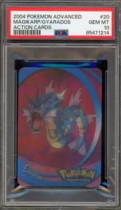 Pokemon Magikarp/Gyarados Action Cards Advanced #20 PSA 10 Gem Mint - Image 1