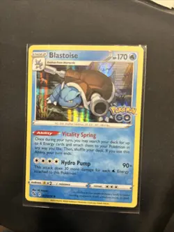 Pokemon Go Blastoise Reverse Holo Card #017/078 Pokemon TCG - Image 1
