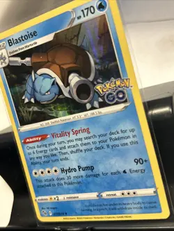 Pokemon Go Blastoise Reverse Holo Card #017/078 Pokemon TCG - Image 3