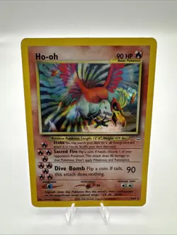 Pokemon TCG Ho-Oh Neo Revelation Holo Card 7/64 - Image 1