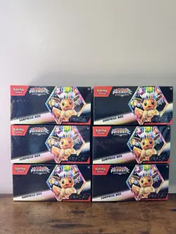Case of 6 - Pokemon Scarlet & Violet Prismatic Evolutions Surprise Box - Image 1
