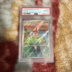 2025 POKEMON SVP EN-SV BLACK STAR PROMO #208 VICTINI UNOVA VICTINI ILLUS PSA 10 - Image 1