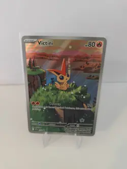 Victini SVP 208 Illustration Rare Black Star Promo Pokemon Card NM - Image 1