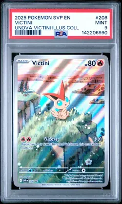 2025 Pokemon SVP Victini #208 Black Star Promo Unova - PSA 9 - Image 1