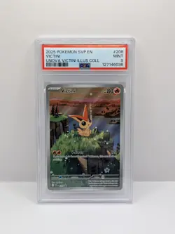 2025 POKEMON SVP EN-SV BLACK STAR PROMO #208 VICTINI PSA 9 - Image 1