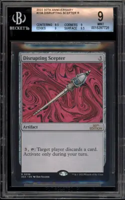Magic MTG Disrupting Scepter 30th Anniversary #0238 BGS 9 Mint - Image 1