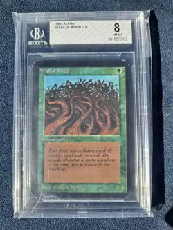 Wall of Wood Magic The Gathering MTG Alpha BGS Beckett graded 8 NM-MINT - Image 1