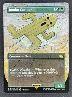 Jumbo Cactuar (Borderless) 343 Rare FINAL FANTASY Magic: The Gathering Foil NM - Image 1