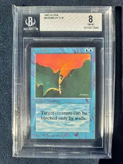 Invisibility Magic The Gathering MTG Alpha BGS Beckett graded 8 NM-MINT - Image 1