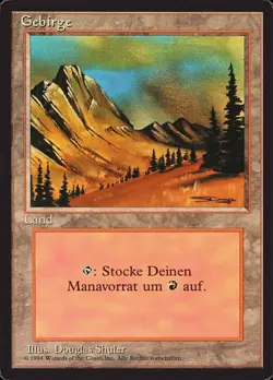 1x FBB Mountain (Orange) - German Light Play, German 3rd Edition Revised (FBB) M - Image 1