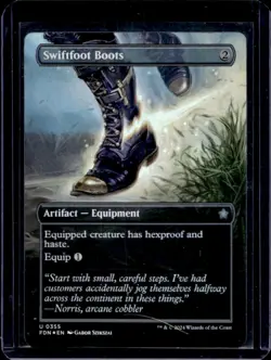 2024 Magic MTG Foundations Swiftfoot Boots #0355 - Image 1