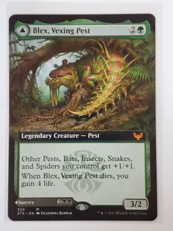 Blex, Vexing Pest - Extended Art MYTHIC MTG Strixhaven M/NM - Image 1