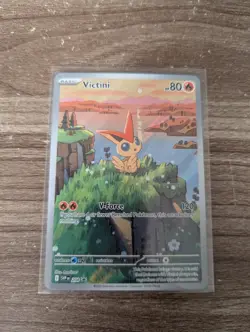 Pokemon TCG Victini SVP 208 Full Art Illustration Black Star Promo Rare - Image 1