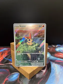 Pokemon TCG Victini SVP 208 Black Star Promo Illustration Rare English Holo - Image 1