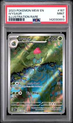 Pokemon IVYSAUR Illustration Rare Holo PSA 9 167/165 Scarlet & Violet 151 2023 - Image 1