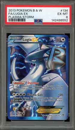 Pokemon Lugia EX Plasma Storm Full Art #134 PSA 6 - Image 1