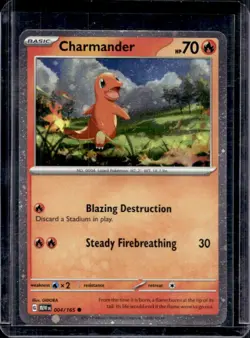 2023 Pokemon SV 151 Charmander Cosmos Holo #004/165 - Image 1