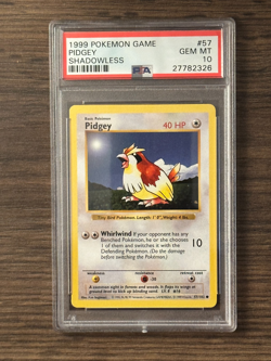 Pokemon Game Shadowless PIDGEY PSA10 # 27782326 - Image 1