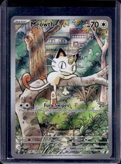 2025 Pokemon Phantasmal Flames Meowth Illustration Rare #106/094 - Image 1