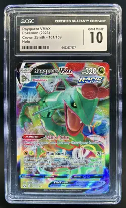 2023 Pokemon SWSH Crown Zenith Rayquaza VMAX #101/159 CGC 10 - Image 1