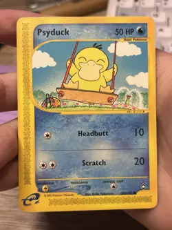 *Very Nice* Pokemon TCG Aquapolis Psyduck Card 104/147 2002 Regular - Image 1