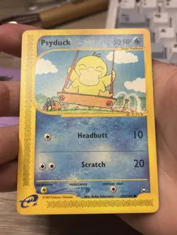 *Very Nice* Pokemon TCG Aquapolis Psyduck Card 104/147 2002 Regular - Image 2