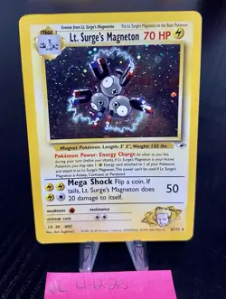Lt. Surge's Magneton 8/132 Holo Rare (2000) Gym Heroes Pokemon WoTC Nintendo TCG - Image 1