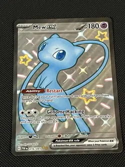 Pokemon TCG Paldean Fates 216/091 Mew Ex Shiny Full Art Ultra Rare - NM - Image 1