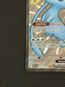 Pokemon TCG Paldean Fates 216/091 Mew Ex Shiny Full Art Ultra Rare - NM - Image 5