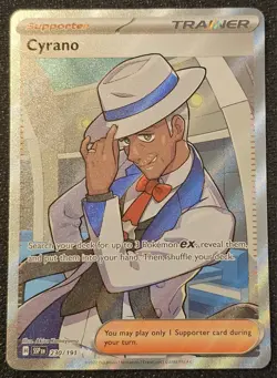 Pokemon TCG - Cyrano 230/191 Sv08: Surging Sparks Full Art Holo NM - Image 1