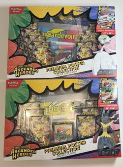 Pokemon Ascended Heroes Premium Poster Collection Mega Lucario/Gardevoir Bundle - Image 1