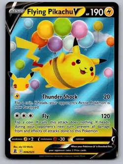 Flying Pikachu V 006/025 Holo V Rare Celebrations Pokemon Near Mint - Image 1