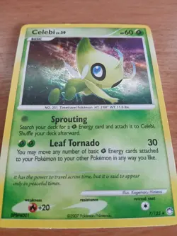 2007 Pokemon TCG Mysterious Treasures Celebi 7/123 Holo Rare Near Mint Vintage! - Image 2