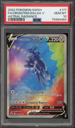 Pokemon Origin Forme Dialga V Astral Radiance Full Alt Art #177 PSA 10 Gem Mint - Image 1