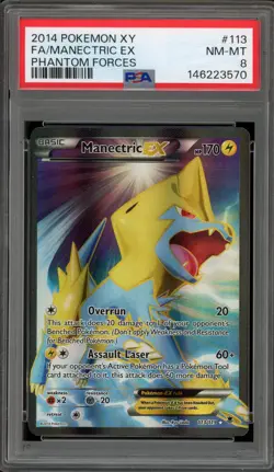 Pokemon Manectric EX XY Phantom Forces Full Art #113 PSA 8 - Image 1